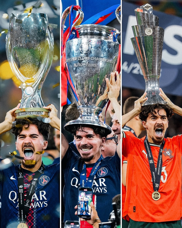 球队真核&amp;1年6冠！罗马诺发问：你会把维蒂尼亚排在金球第几？